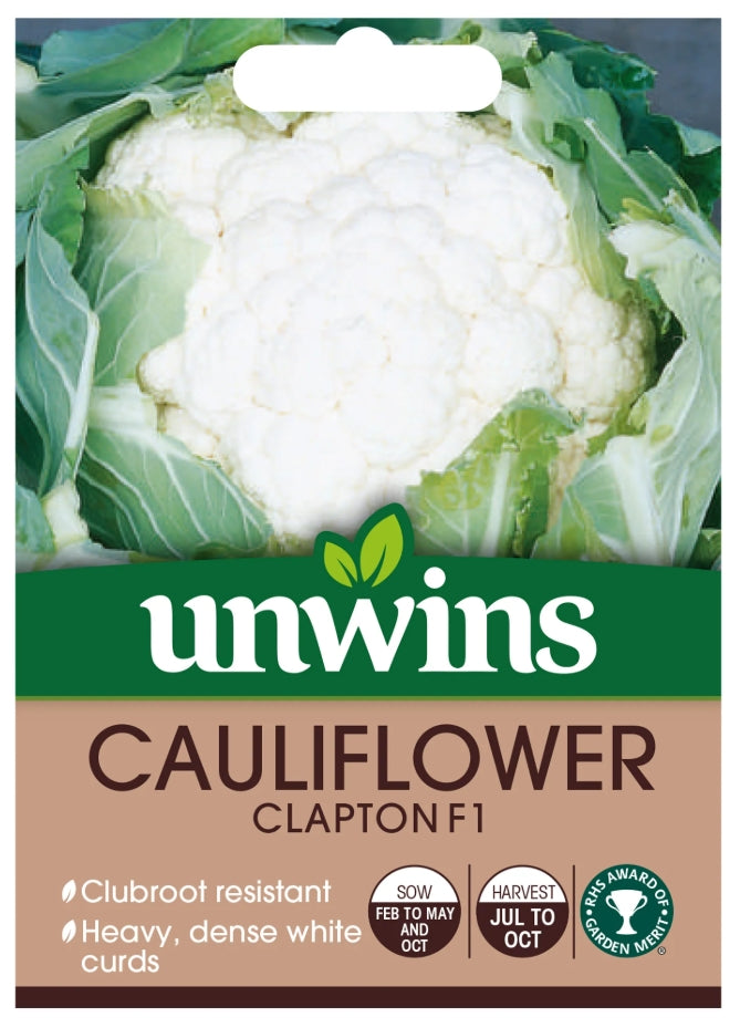 Unwins Cauliflower Clapton F1 Seeds