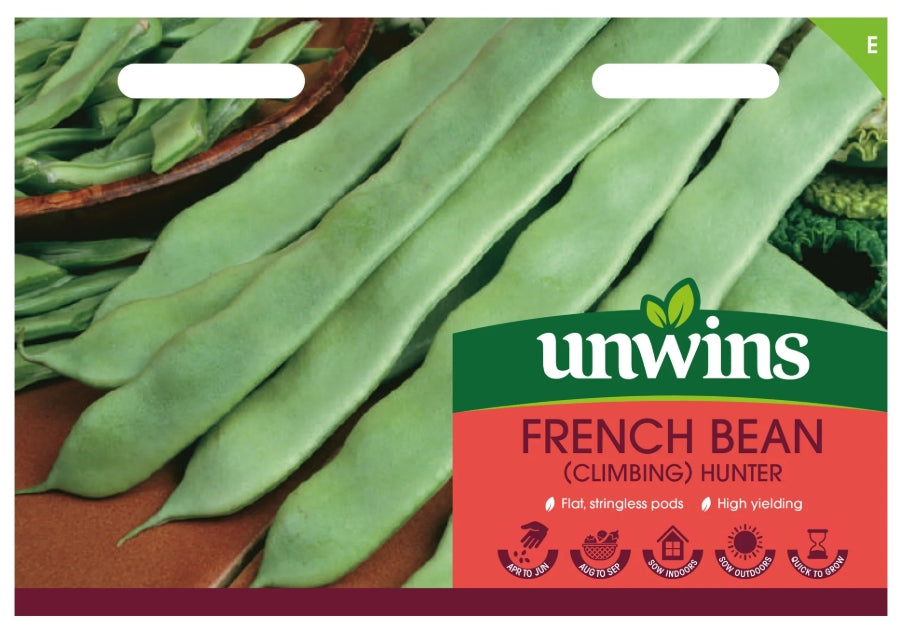 Unwins Climbing French Bean Hunter Seeds