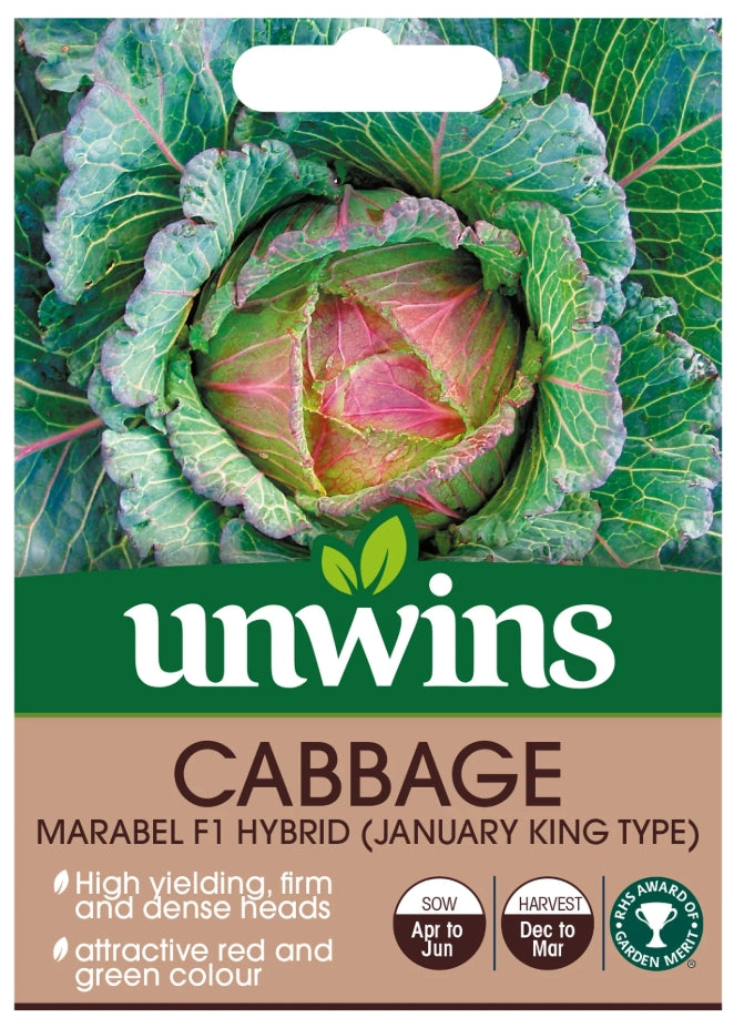 Unwins Cabbage Marabel F1 Improved January King Seeds