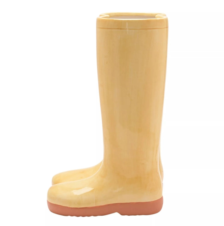 Celebrations The Cottage Garden Yellow Wellies Ceramic Vase Large