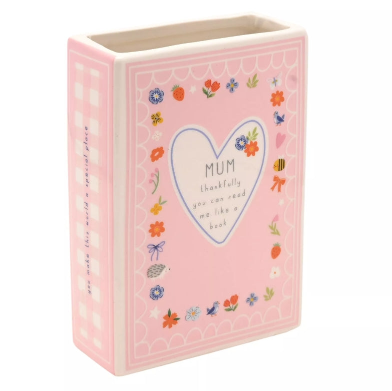 Celebrations Love Life Book Vase 15cm - Mum