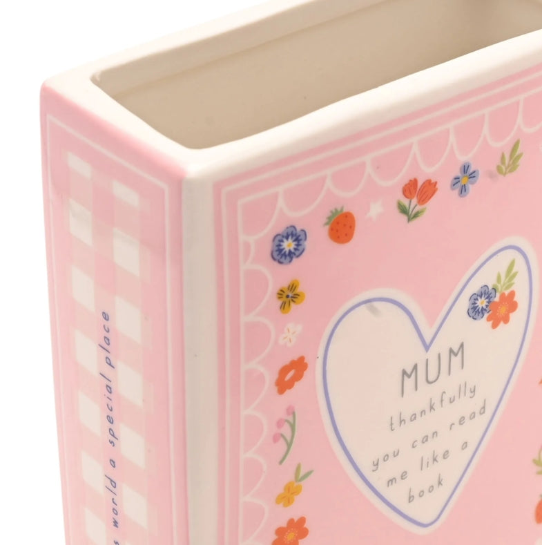 Celebrations Love Life Book Vase 15cm - Mum