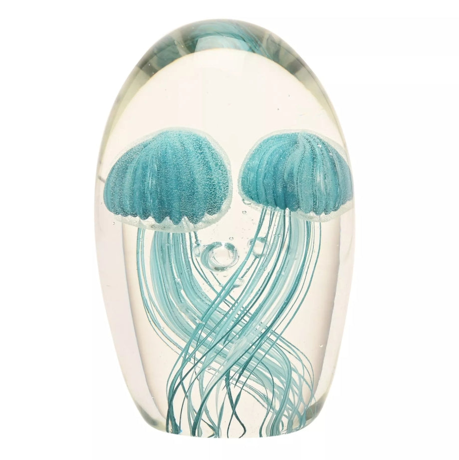 Objets D'art Glass Paperweight - Jellyfish Duo