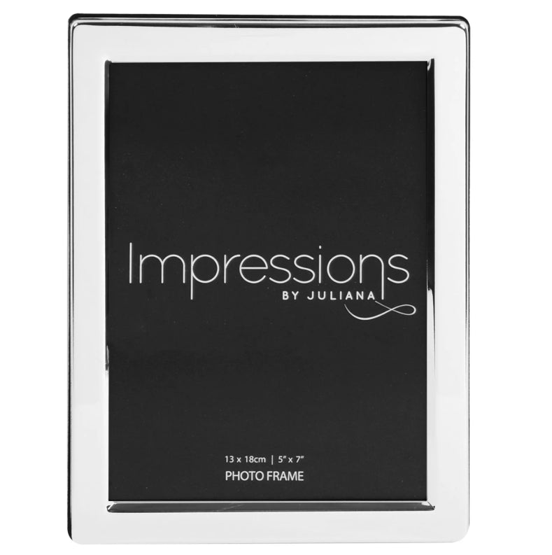 Impressions Silver Plated Photo Frame Flat Edge 5"x 7"