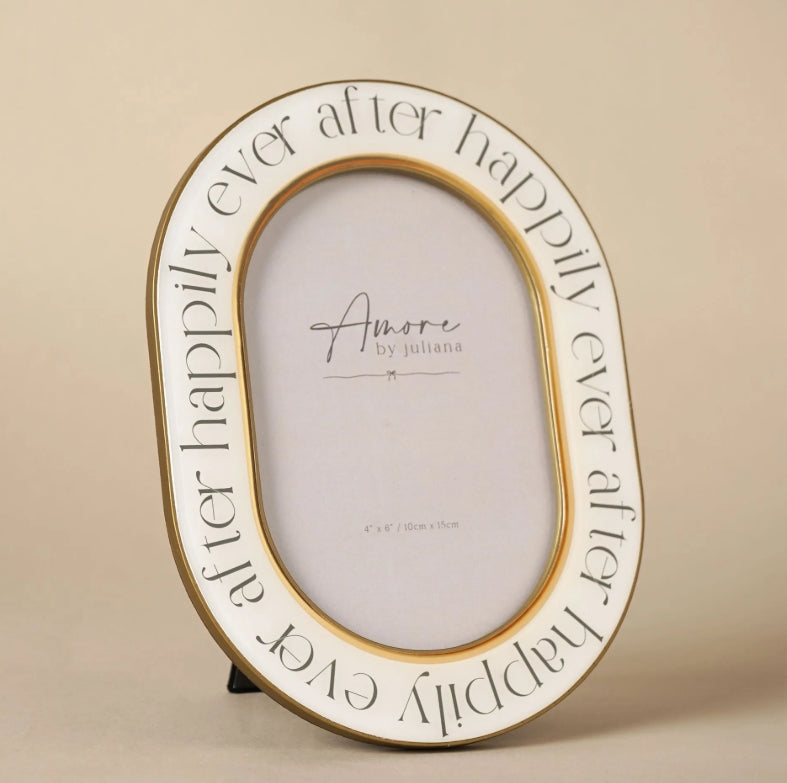 Amore Words Photo Frame 'Happily Ever After' 4"x 6"
