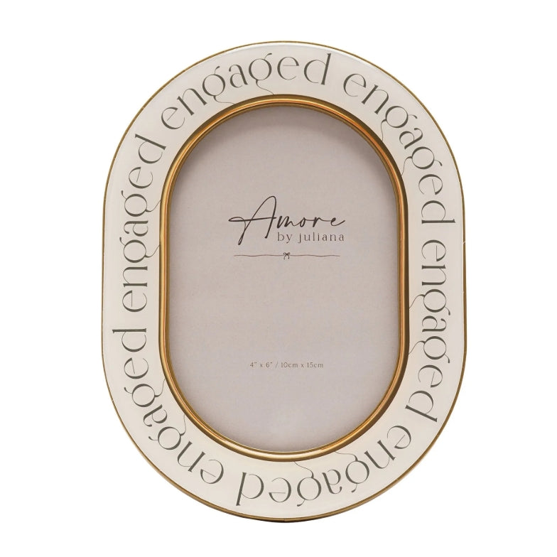 Amore Words Photo Frame 'Engaged' 4"x 6"