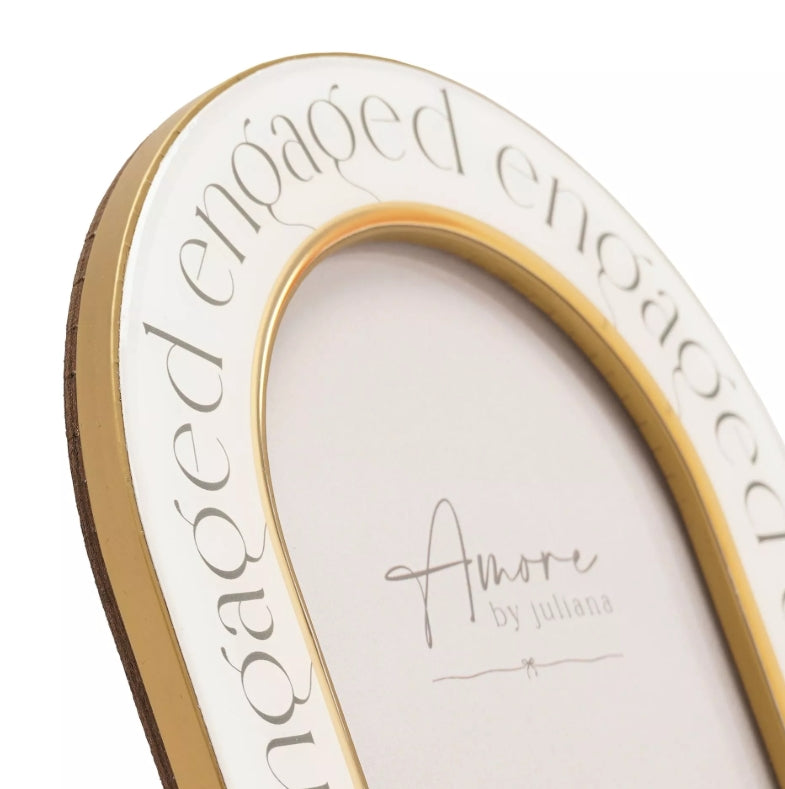 Amore Words Photo Frame 'Engaged' 4"x 6"