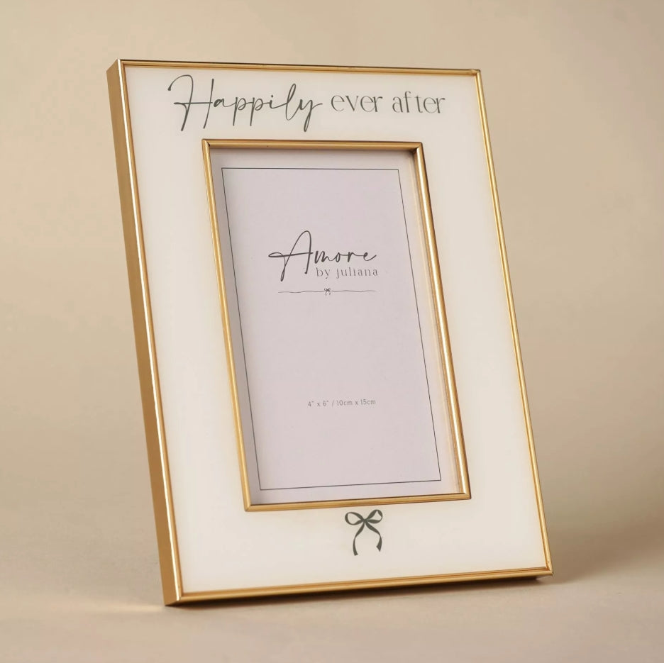 Amore Bow Frame 'Happily Ever After' 4"x 6"