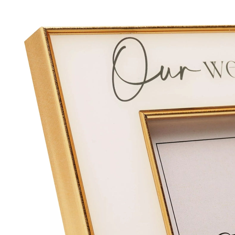Amore Bow Frame 'Our Wedding Day' 4"x 6"