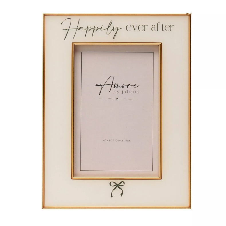 Amore Bow Frame 'Happily Ever After' 4"x 6"