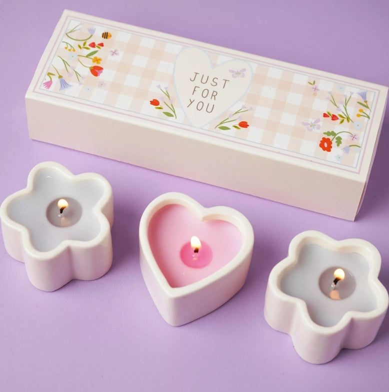 Celebrations Love Life Set Of 3 Mini Candles - Just For You