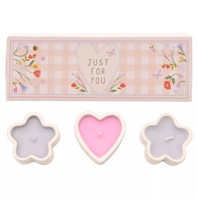 Celebrations Love Life Set Of 3 Mini Candles - Just For You