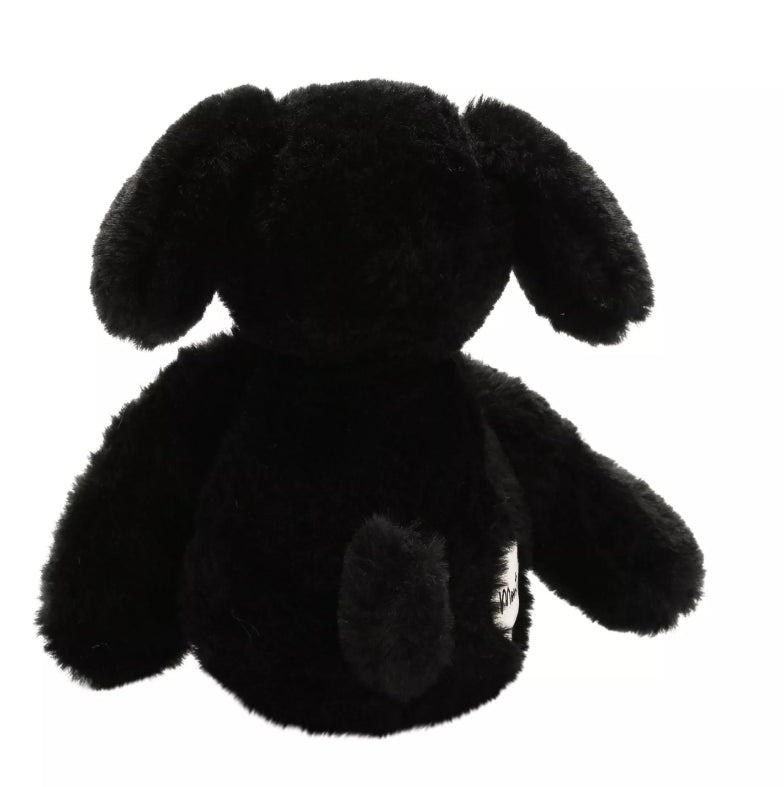 Softies Monty The Plush Long Leg Black Puppy 30cm