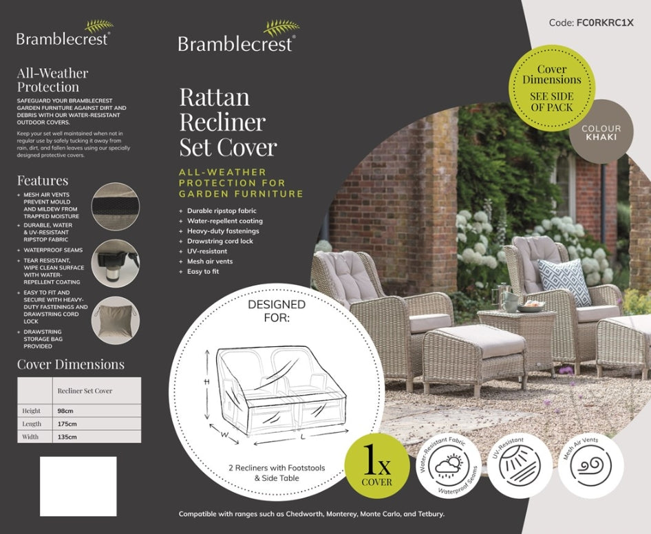 Bramblecrest Rattan Recliner Set Cover