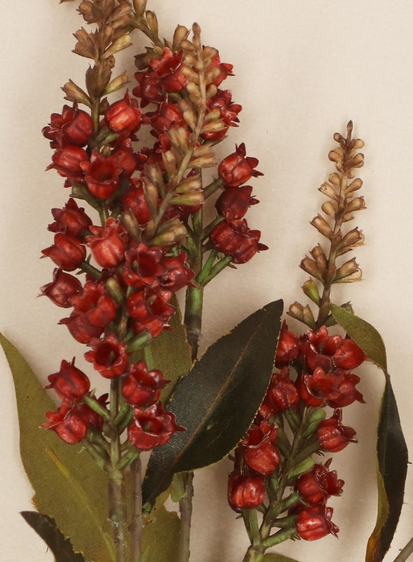Gisela Graham Burgundy Mini Bell Flower Spray 55cm