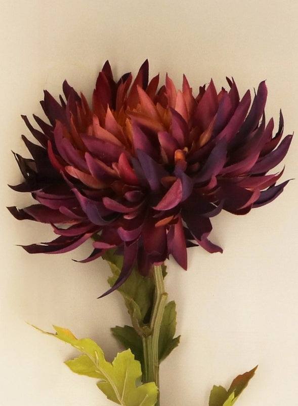 Gisela Graham Dark Purple Chrysanthemum Stem 62cm