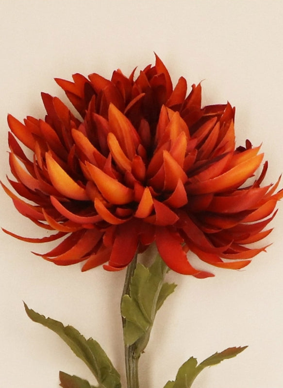 Gisela Graham Dark Orange Chrysanthemum Stem