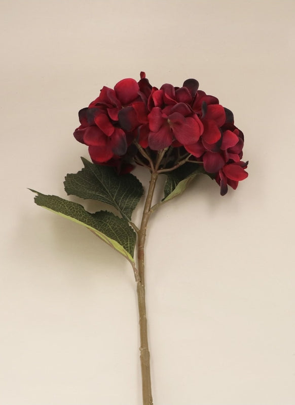 Gisela Graham Antique Burgundy Giant Hydrangea Stem 84cm