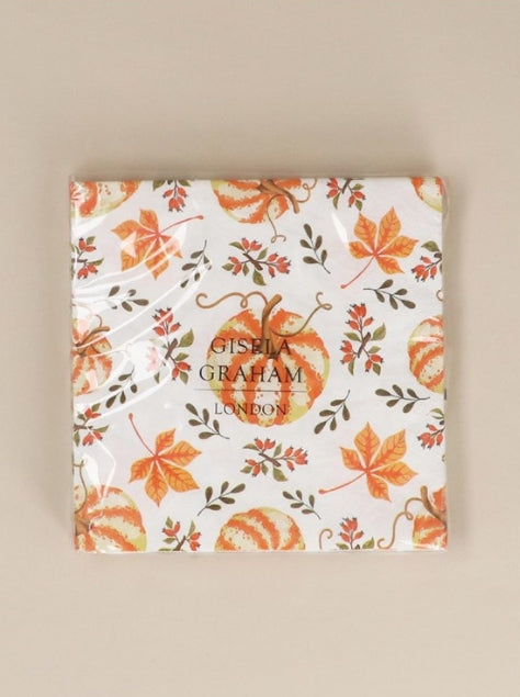 Gisela Graham Pumpkin & Berries Paper Napkin 20 Pack