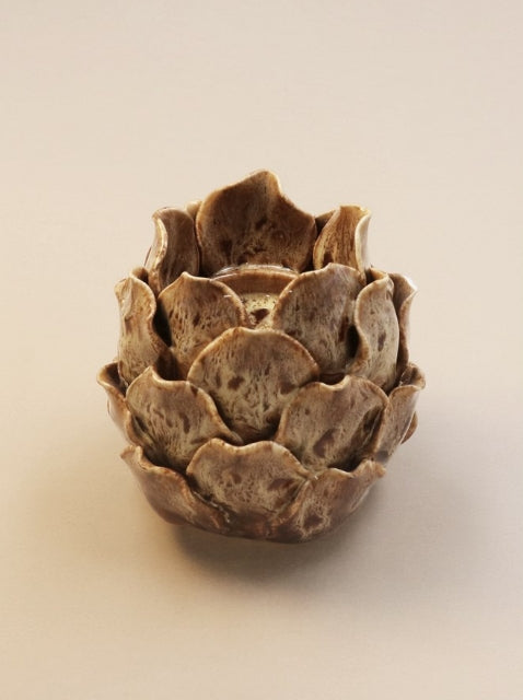 Gisela Graham Brown Reactive Glaze Artichoke T-Lite Holder