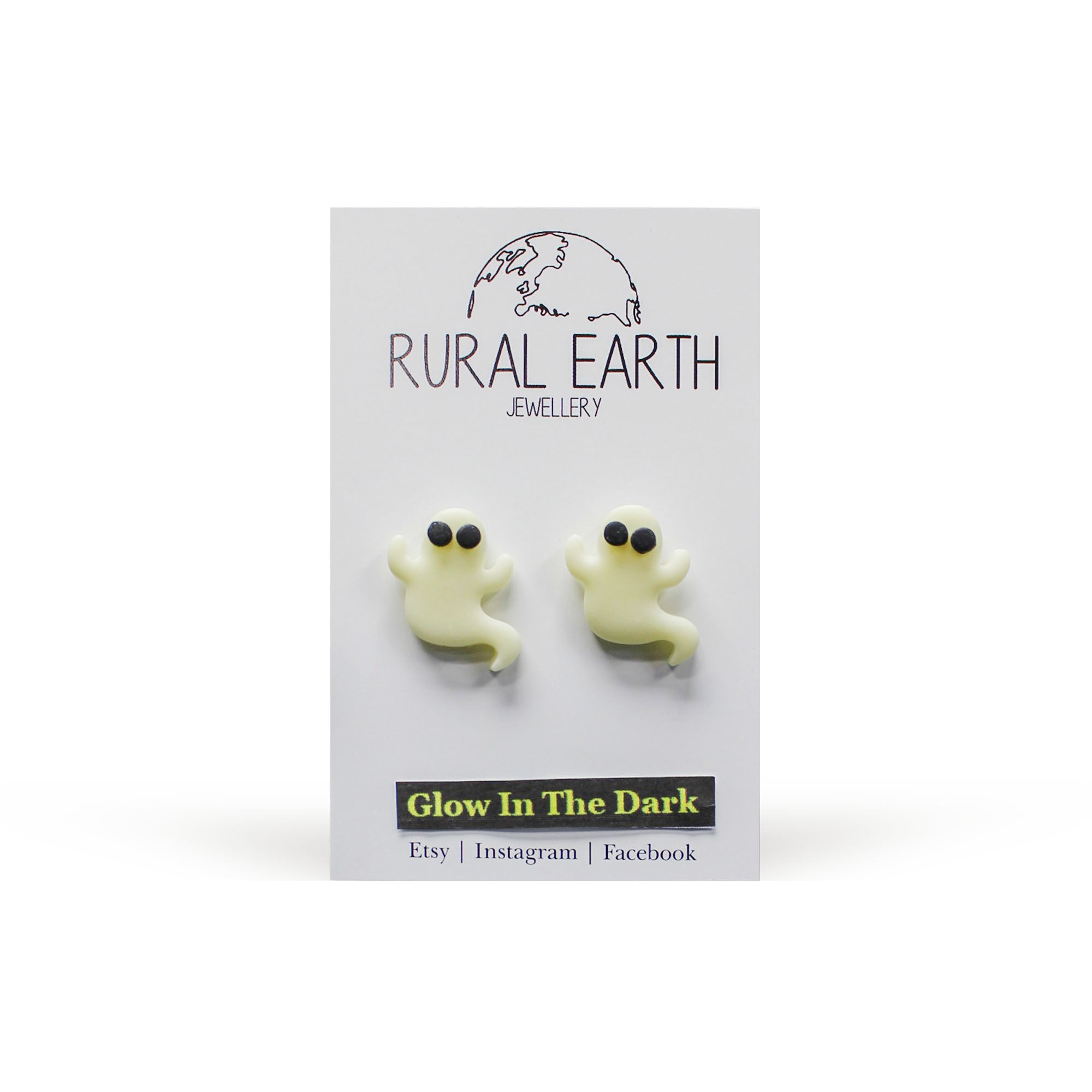 Rural Earth Single Tail Ghost Glow In Dark Stud Earrings
