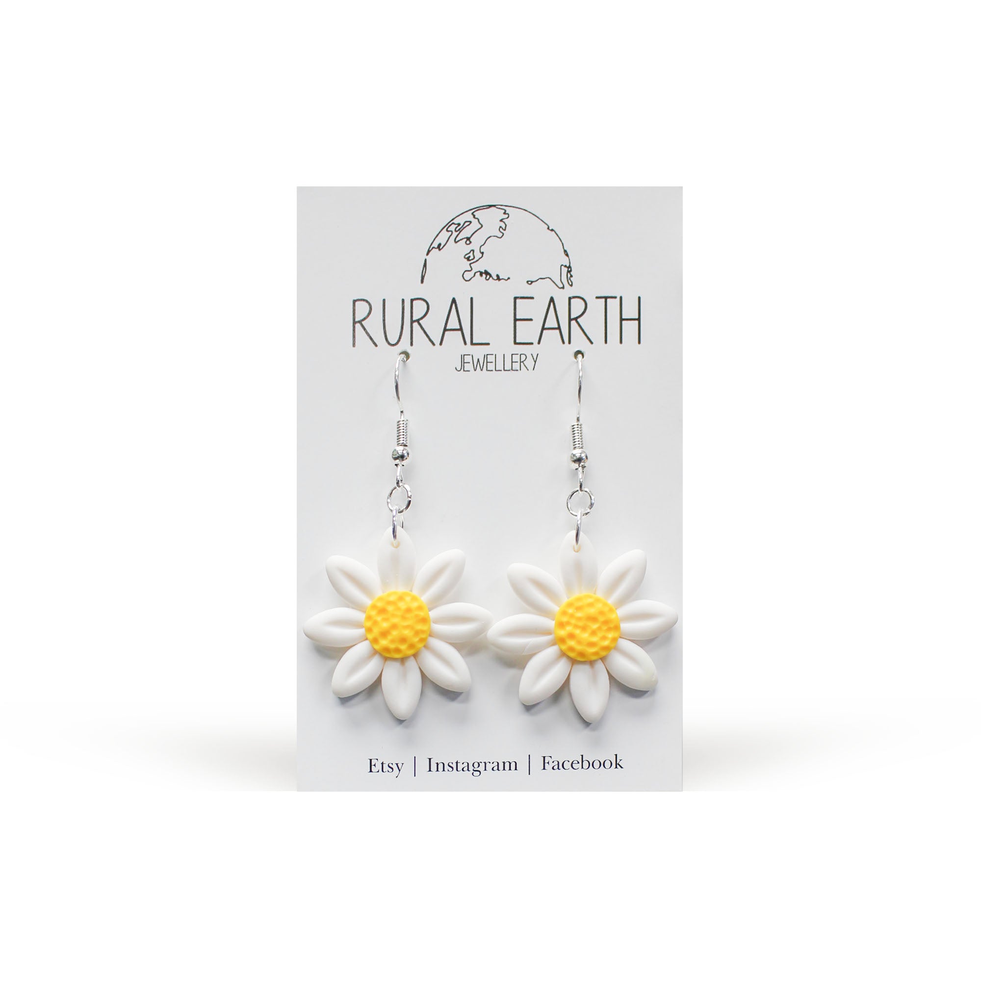 Rural Earth Large Daisy Drop Earrings