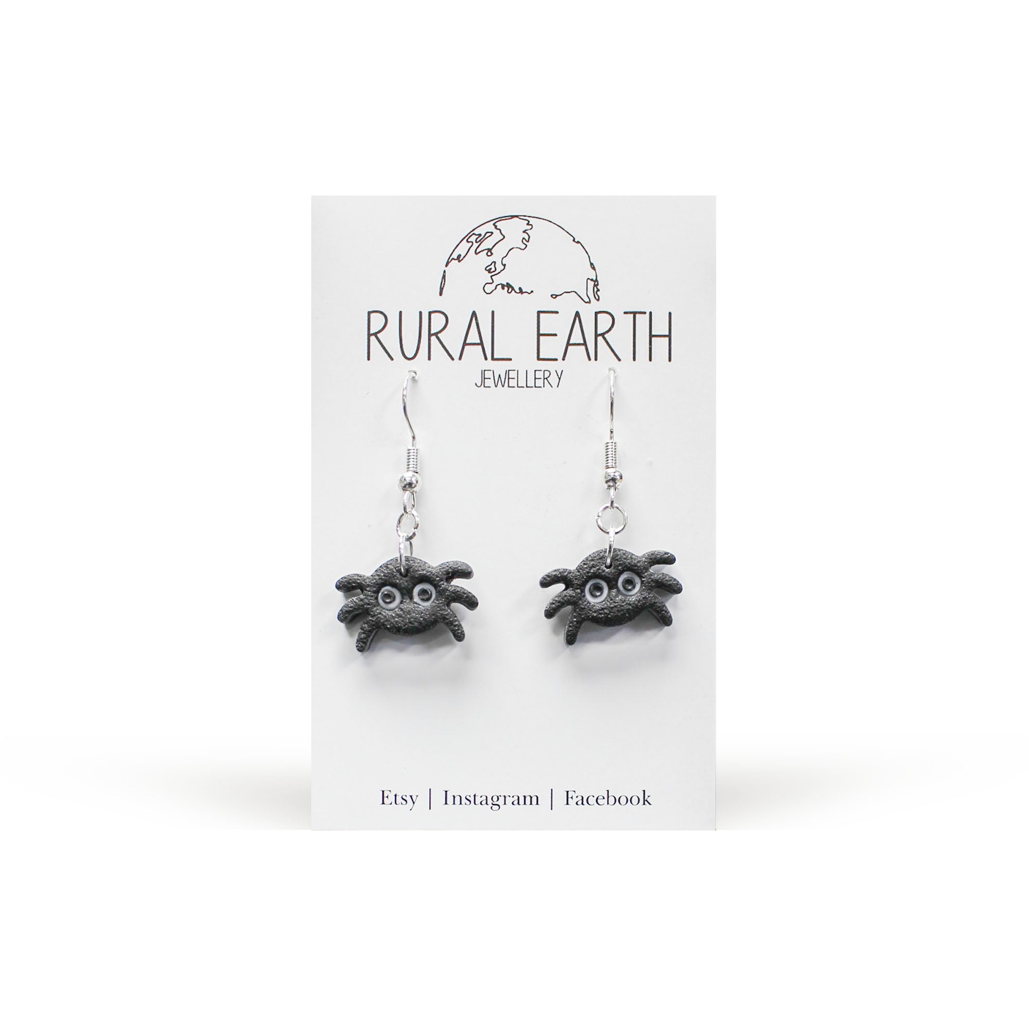 Rural Earth Spider Drop Earrings