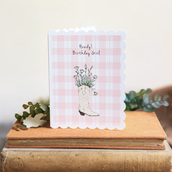 Toasted Crumpet Howdy! Birthday Girl Card