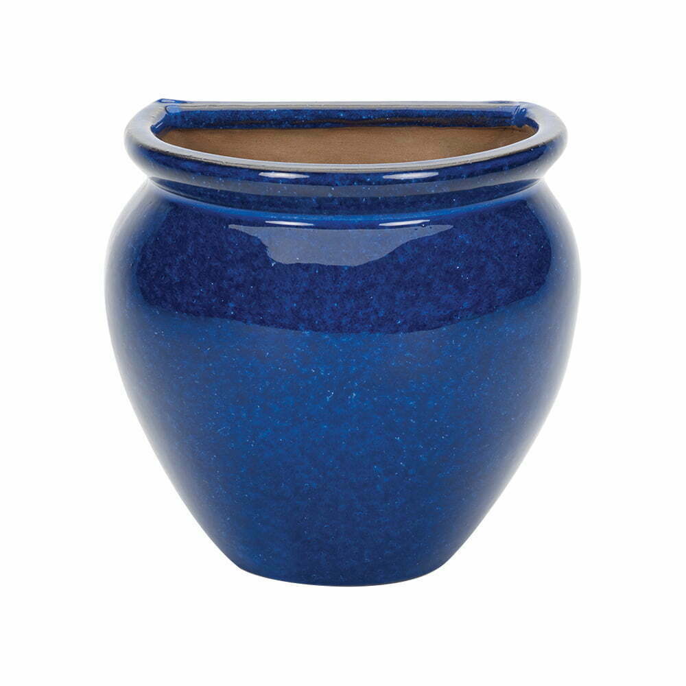 Apta Blue Glazed Jar Wall Pot