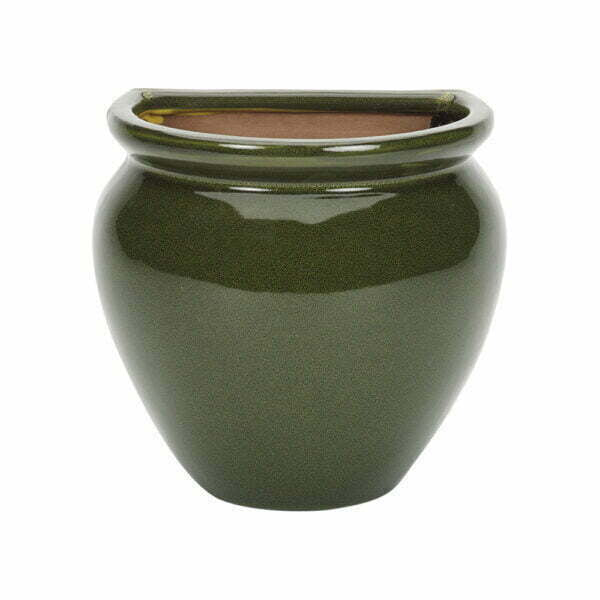 Apta Green Glazed Jar Wall Pot 20Cm