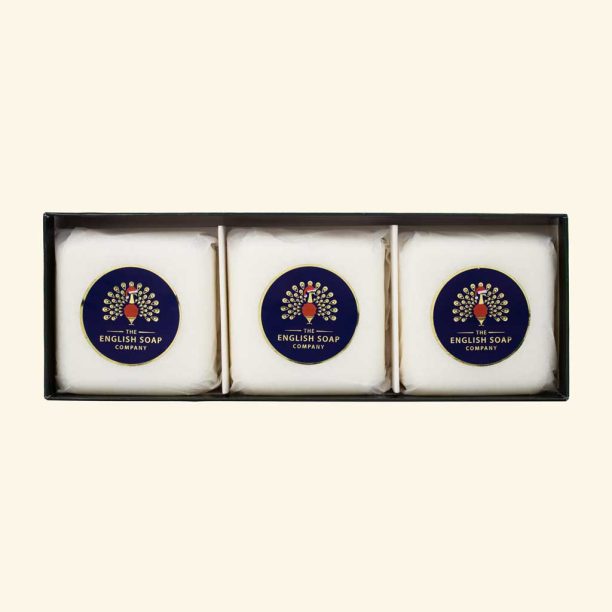The English Soap Company Christmas Tidings Frosted Fir and Holly Triple Soap Gift Box