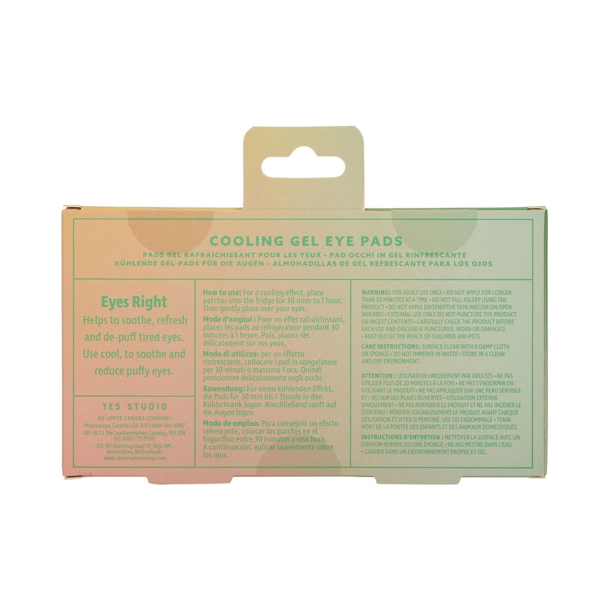 Yes Studio The Zest Life Cooling Gel Eye Pads
