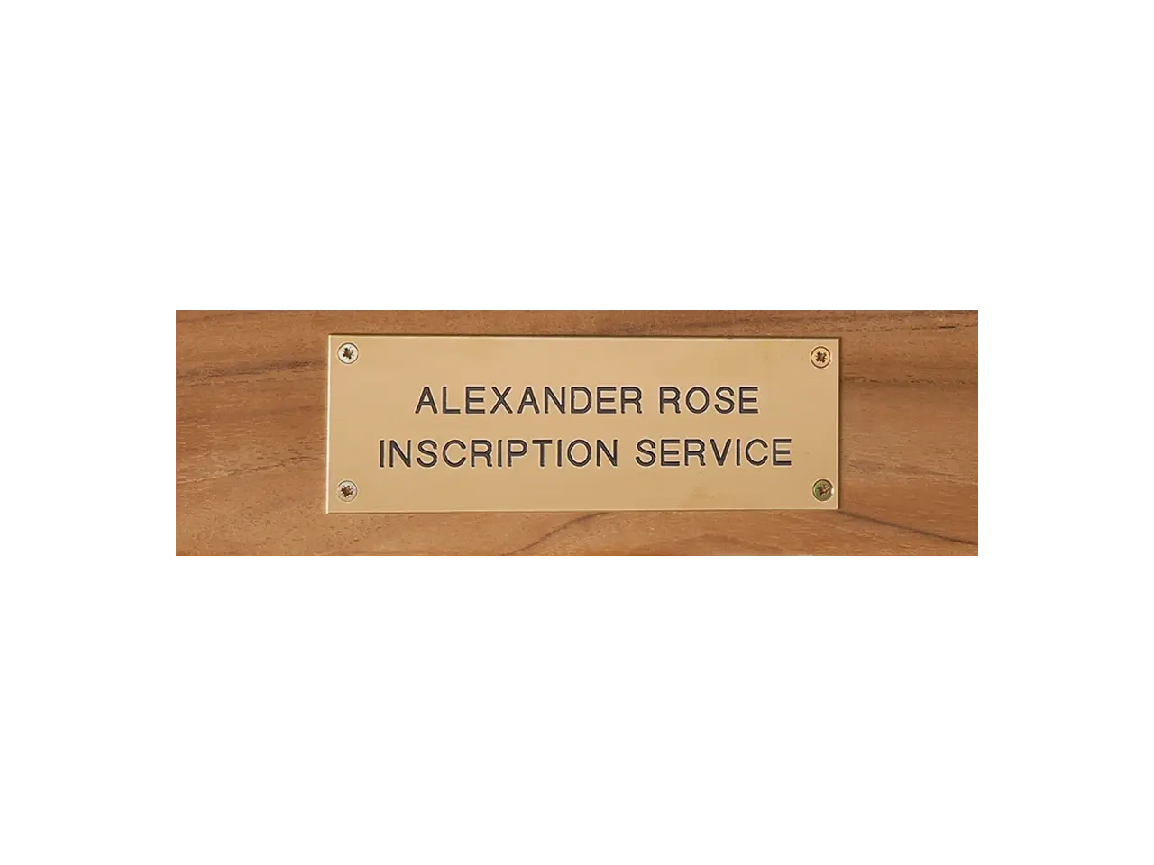 Alexander Rose Engraved Brass Plaque (Standard) 6"x 2"