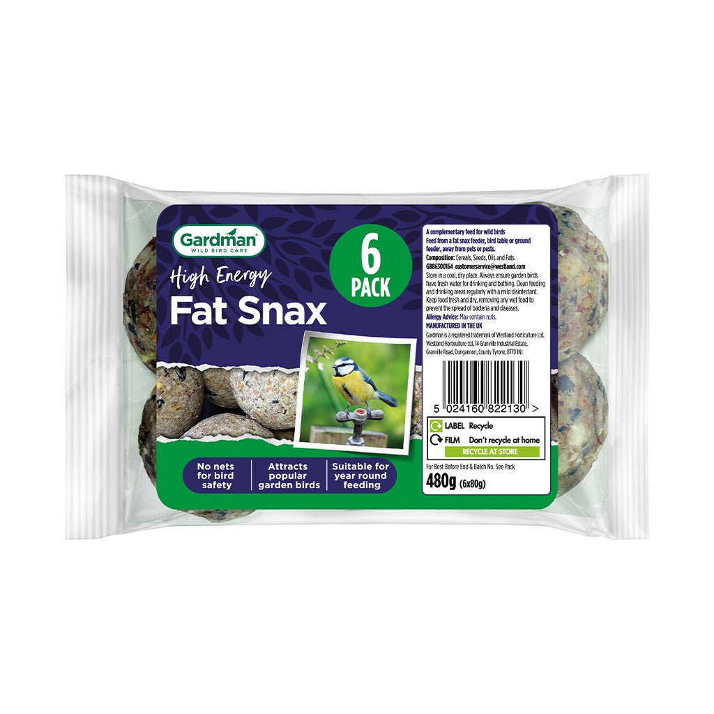 Gardman Fat Snax Suet Ball 6 Pack