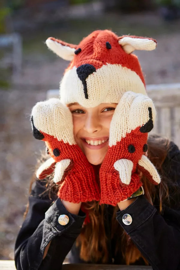 Pachamama Kids Animal Mittens Fox