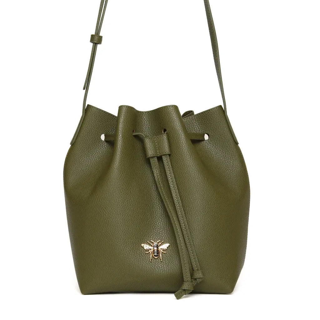 Alice Wheeler Bucket Cross Body Bag Olive