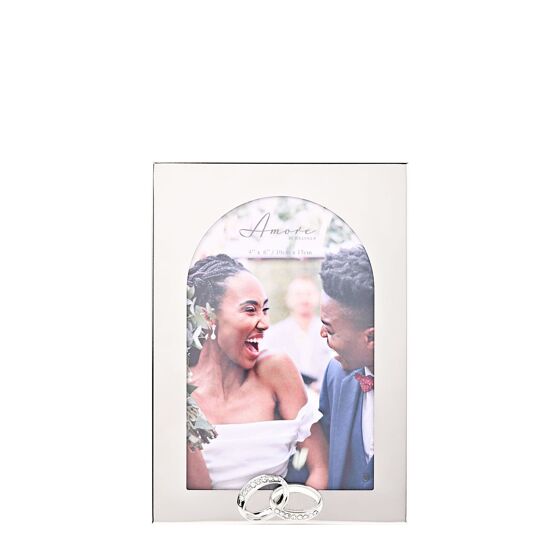 Amore Arch Photo Frame With Rings 4x6"