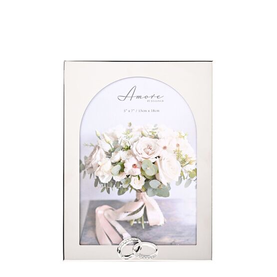 Amore Arch Photo Frame With Rings 5x7"