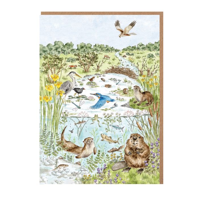 Wrendale Designs 'The Riverbank' Nature Notecard Pack