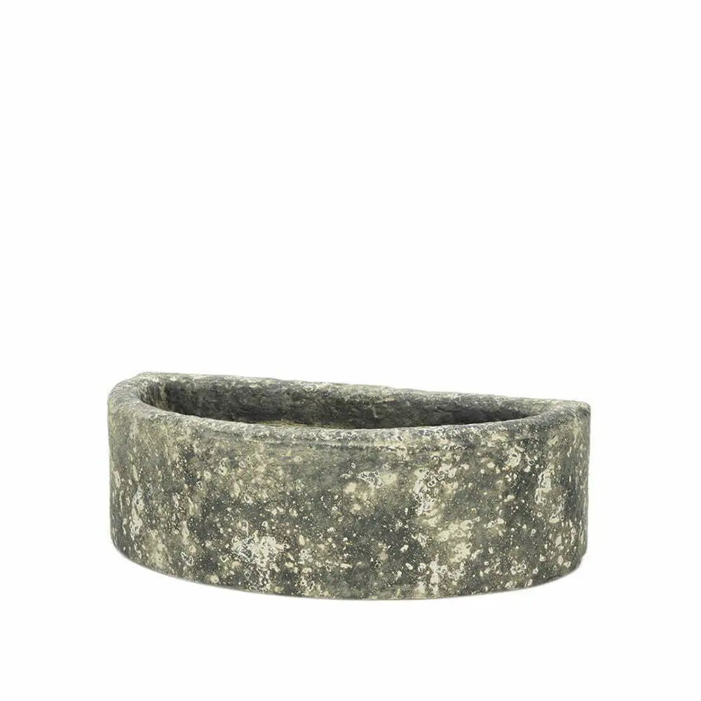 Apta Alpine Weathered Brown D Shape Planter