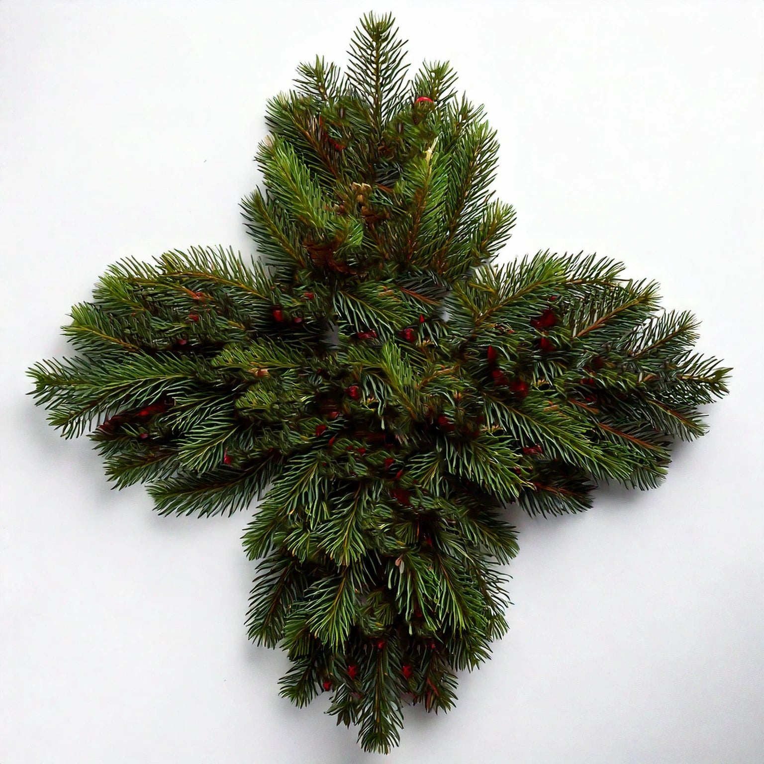 Home Made Wreath - 12" Cross Plain