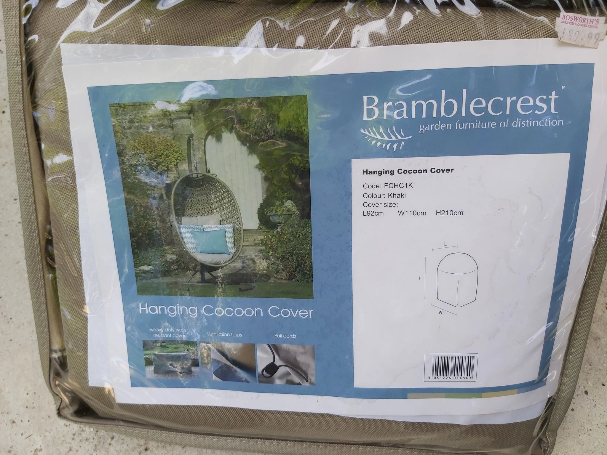 Bramblecrest Hanging Cocoon Cover Khaki