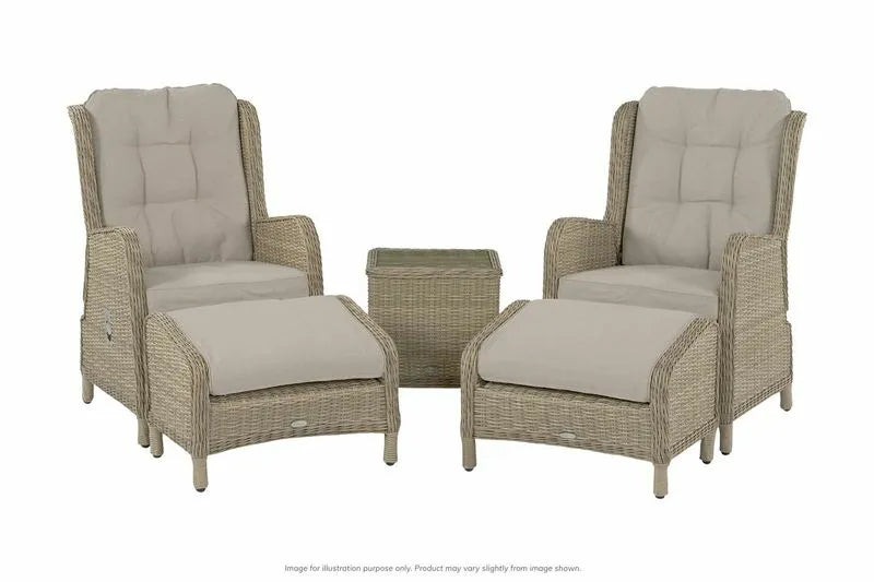 Bramblecrest Windsor 2 Seat Recliner Duo Suite & Footstools
