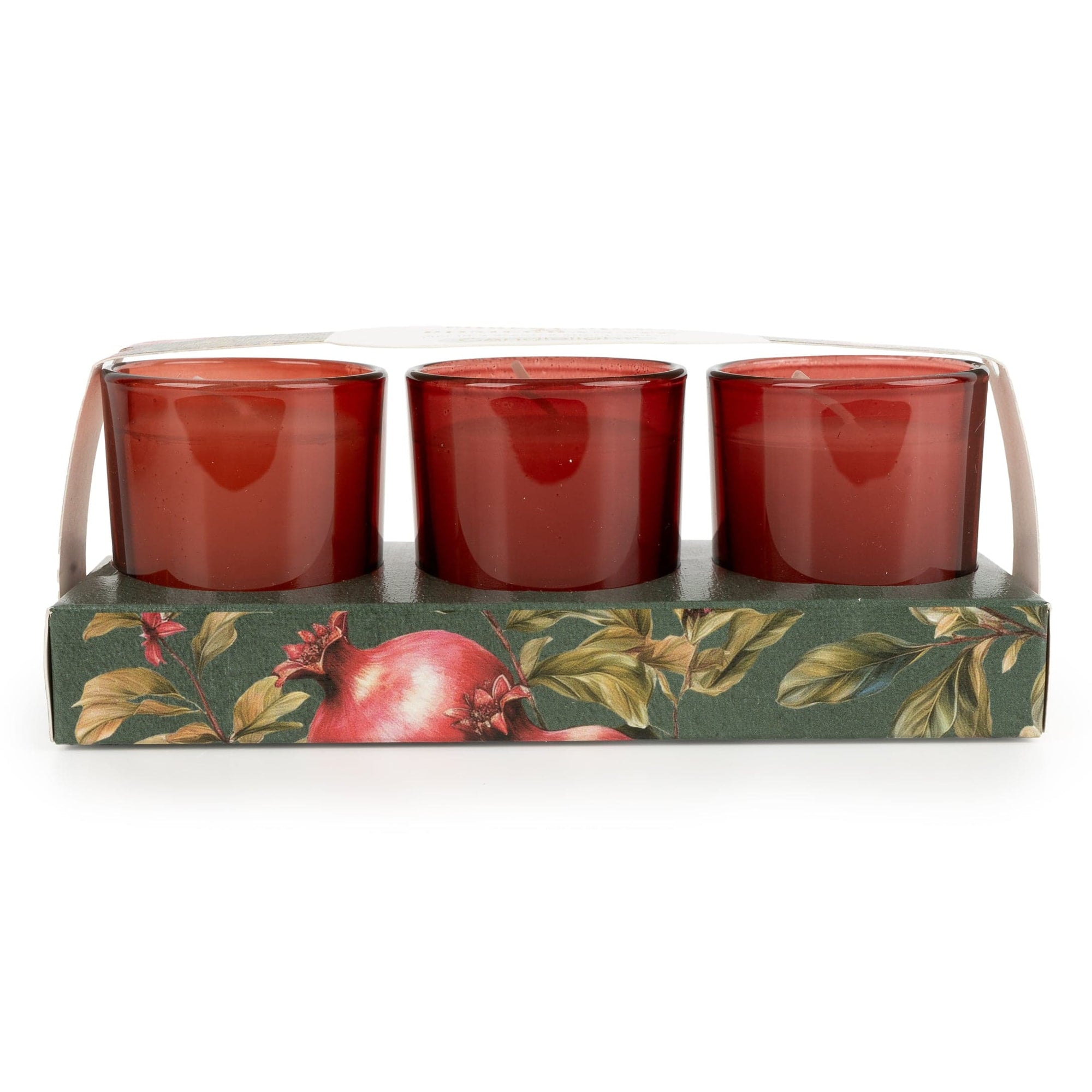 Candlelight Set of 3 Votive Candles - Forest Pine & Pomegranate