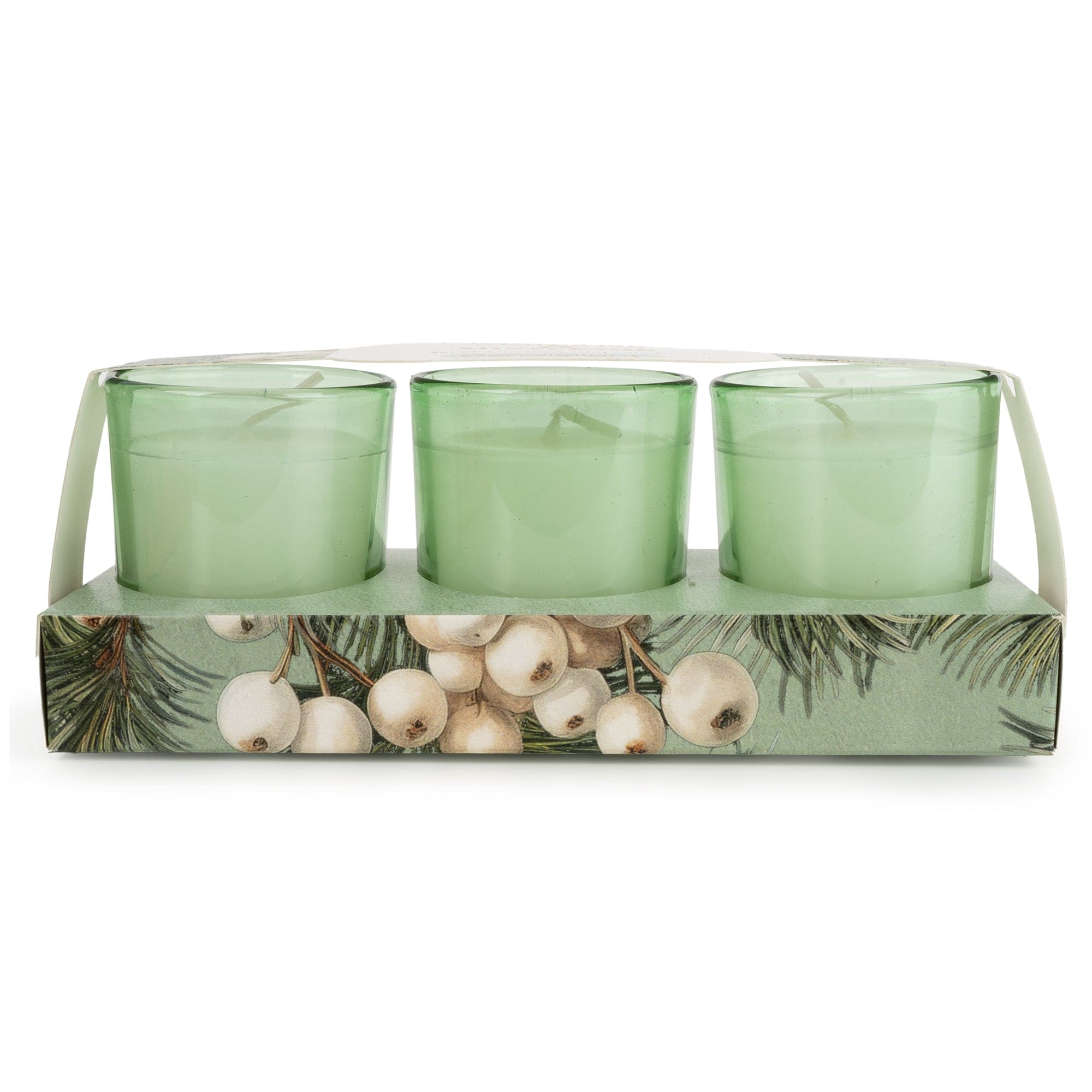 Candlelight Set of 3 Votive Candles - Winter Fir & Mistletoe