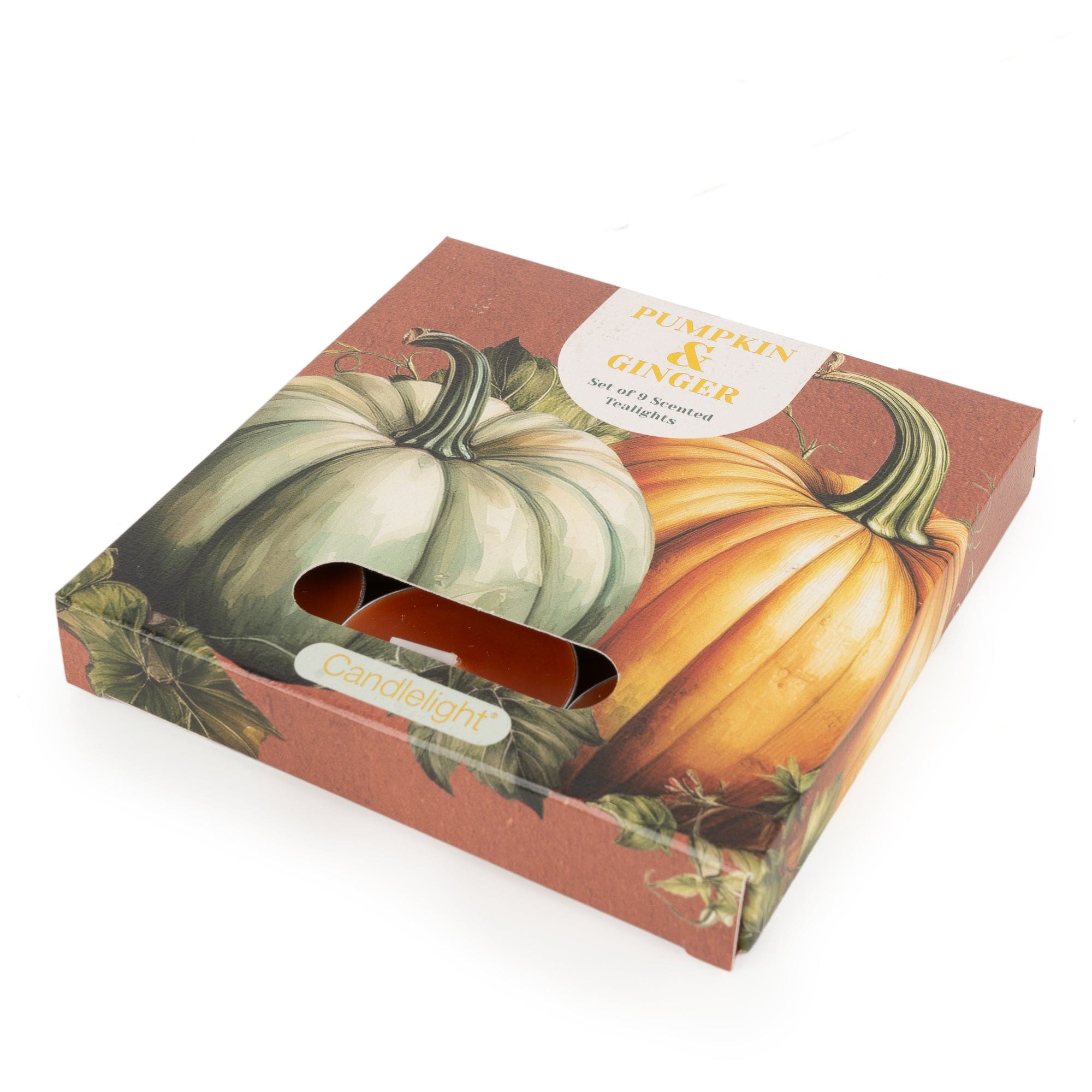 Candlelight Tealights Pumpkin & Ginger Set Of 9