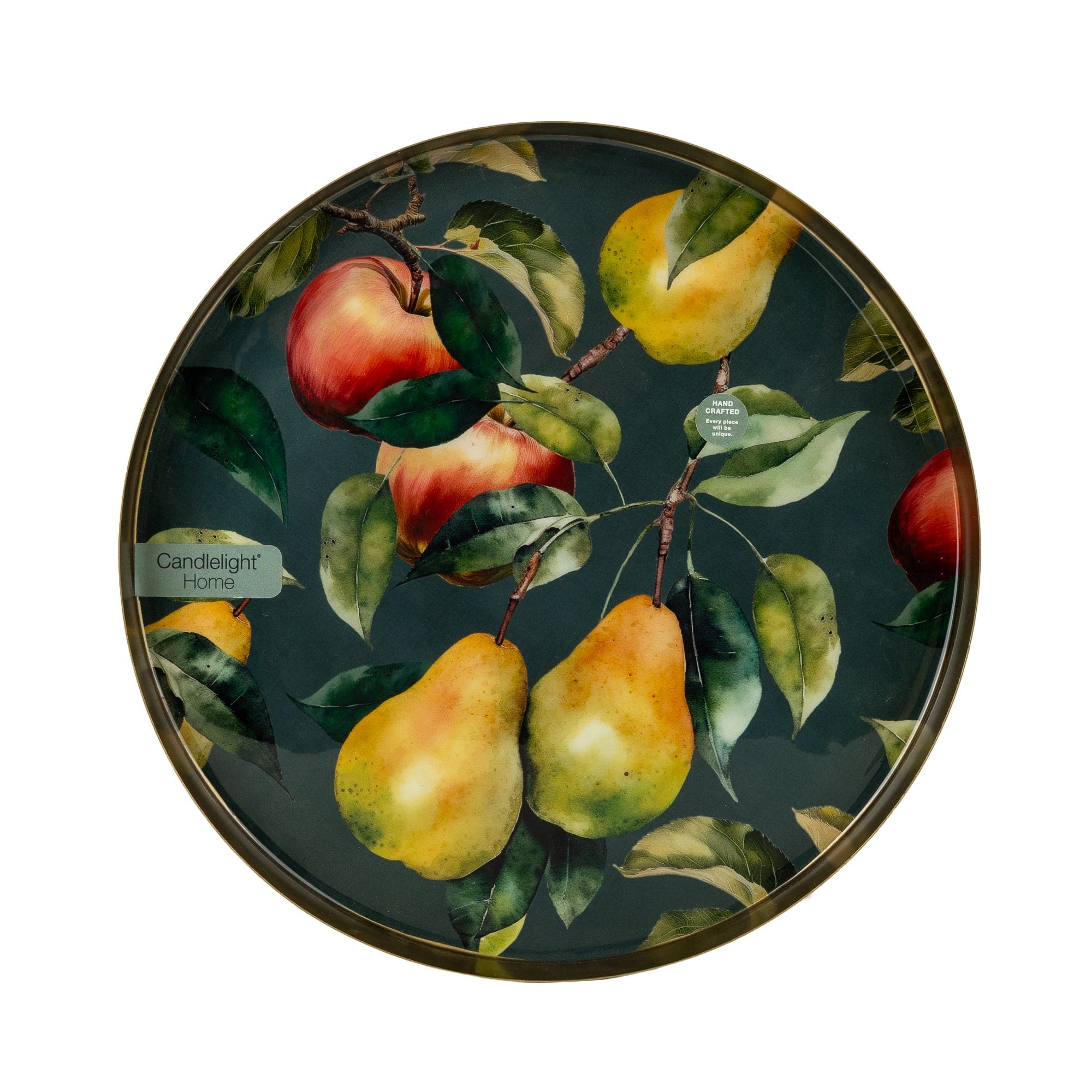 Candlelight Large Tray – Apples & Pears