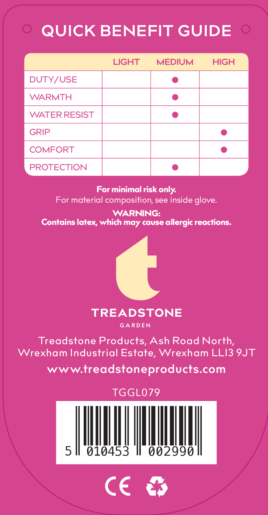 Treadstone Cosy Garden Gloves Ladies
