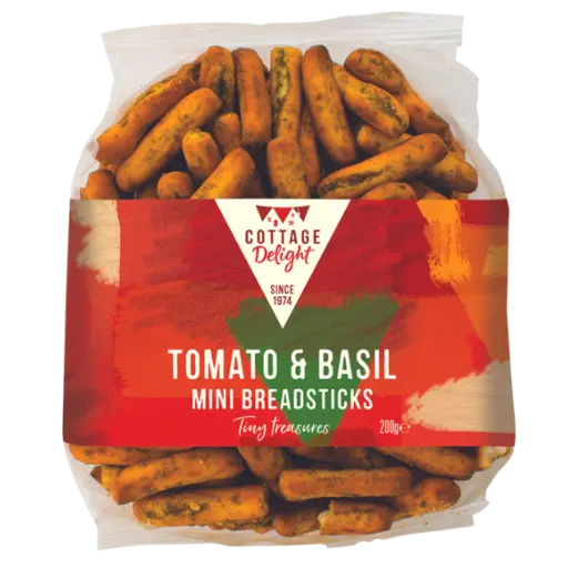 Cottage Delight 200g Tomato and Basil Mini Breadsticks