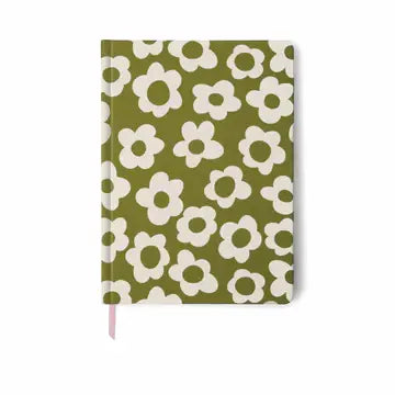 Designworks Jumbo Soft Touch Journal - Green Groovy Floral